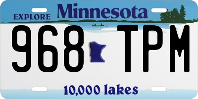 MN license plate 968TPM