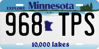 MN license plate 968TPS