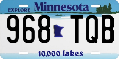MN license plate 968TQB