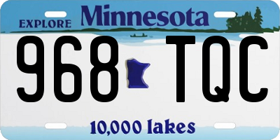 MN license plate 968TQC