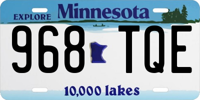 MN license plate 968TQE
