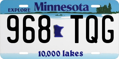 MN license plate 968TQG