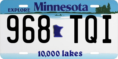 MN license plate 968TQI
