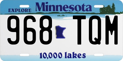 MN license plate 968TQM