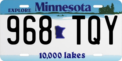 MN license plate 968TQY