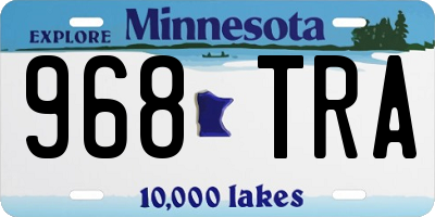 MN license plate 968TRA