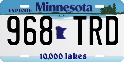 MN license plate 968TRD
