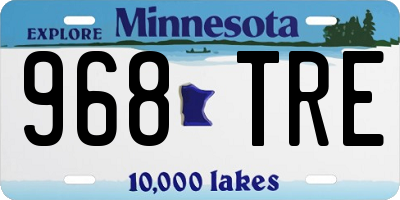 MN license plate 968TRE