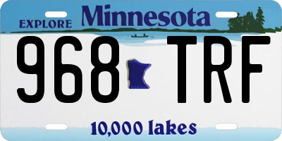 MN license plate 968TRF