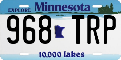 MN license plate 968TRP