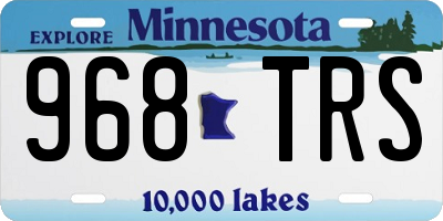 MN license plate 968TRS