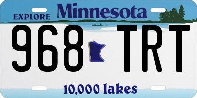 MN license plate 968TRT