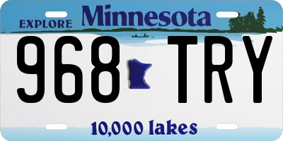 MN license plate 968TRY