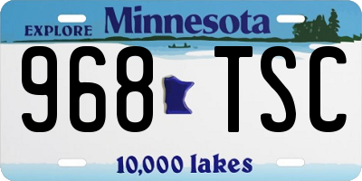 MN license plate 968TSC