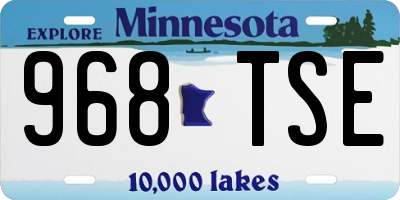 MN license plate 968TSE
