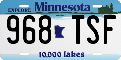 MN license plate 968TSF