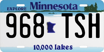 MN license plate 968TSH