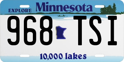 MN license plate 968TSI