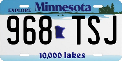 MN license plate 968TSJ