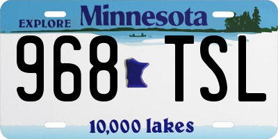 MN license plate 968TSL