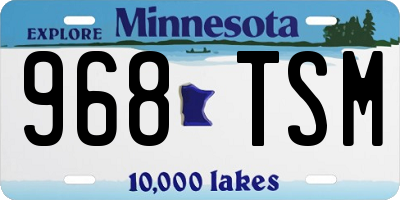 MN license plate 968TSM