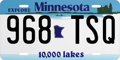 MN license plate 968TSQ