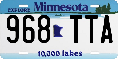 MN license plate 968TTA