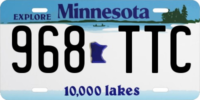 MN license plate 968TTC