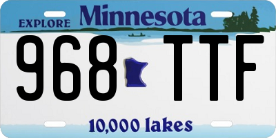 MN license plate 968TTF