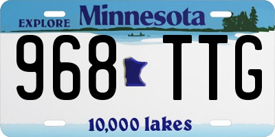 MN license plate 968TTG