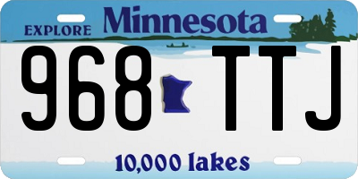 MN license plate 968TTJ