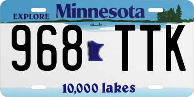 MN license plate 968TTK
