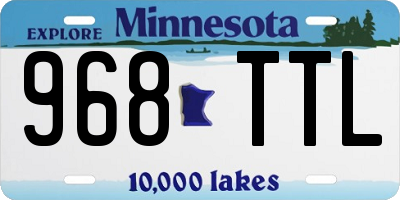 MN license plate 968TTL