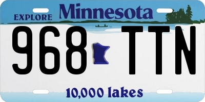 MN license plate 968TTN