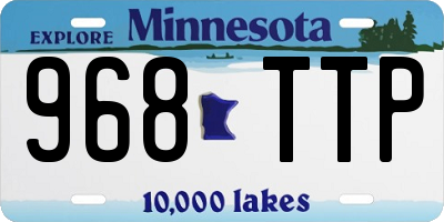 MN license plate 968TTP