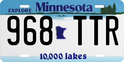 MN license plate 968TTR