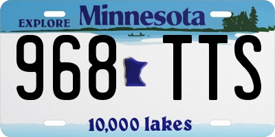 MN license plate 968TTS