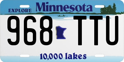 MN license plate 968TTU