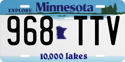 MN license plate 968TTV