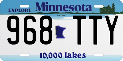 MN license plate 968TTY