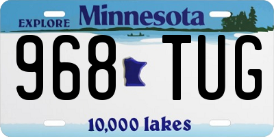 MN license plate 968TUG