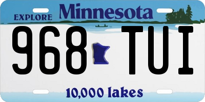 MN license plate 968TUI