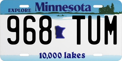 MN license plate 968TUM