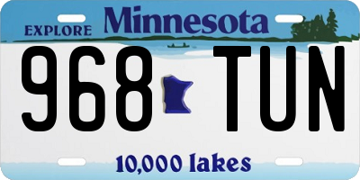 MN license plate 968TUN