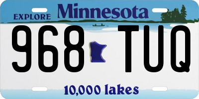 MN license plate 968TUQ