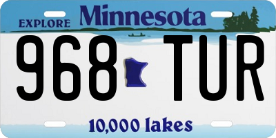 MN license plate 968TUR