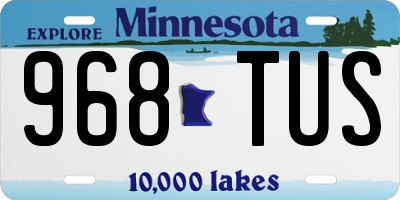 MN license plate 968TUS