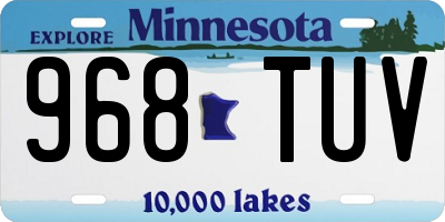 MN license plate 968TUV