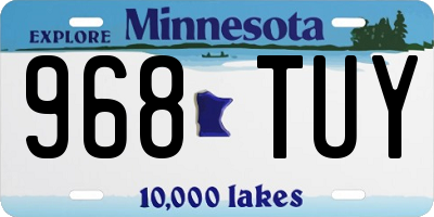MN license plate 968TUY