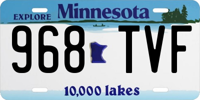 MN license plate 968TVF